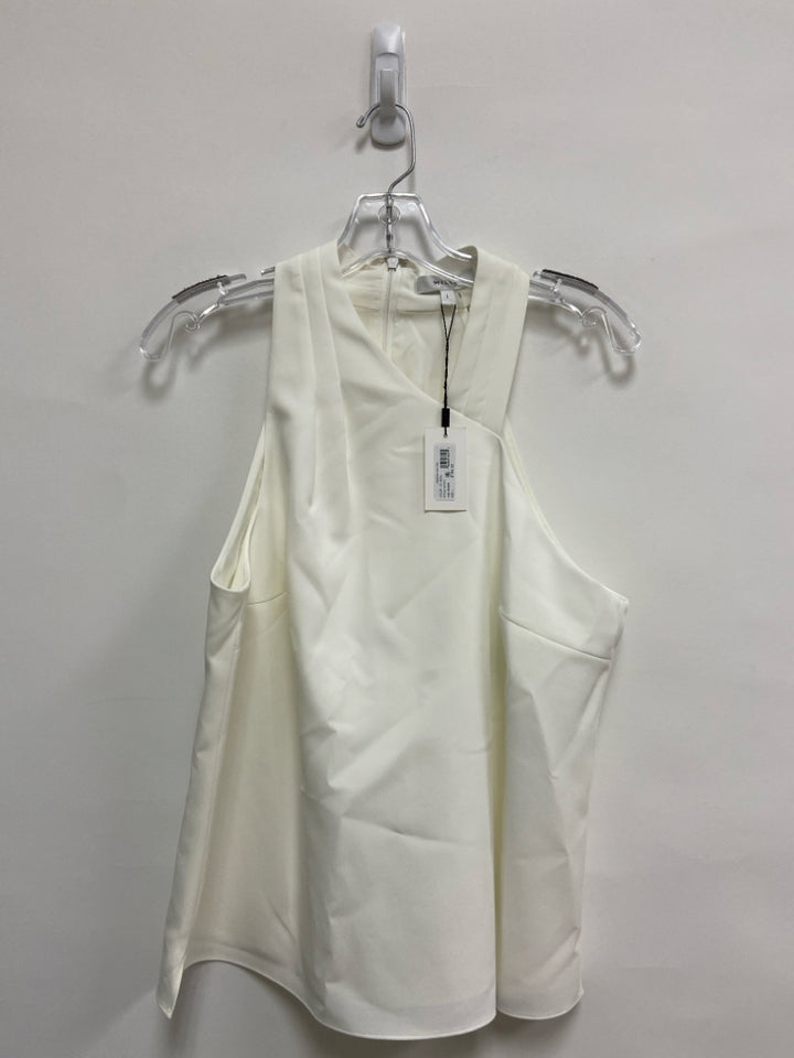 NWT MILLY Size L White Sleeveless Ladies Top