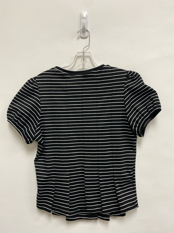 Maeve Size S Black White Striped Ladies Top