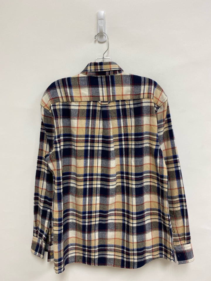 Kiel James Patrick Size L White/Navy Tan/Red Plaid Men&