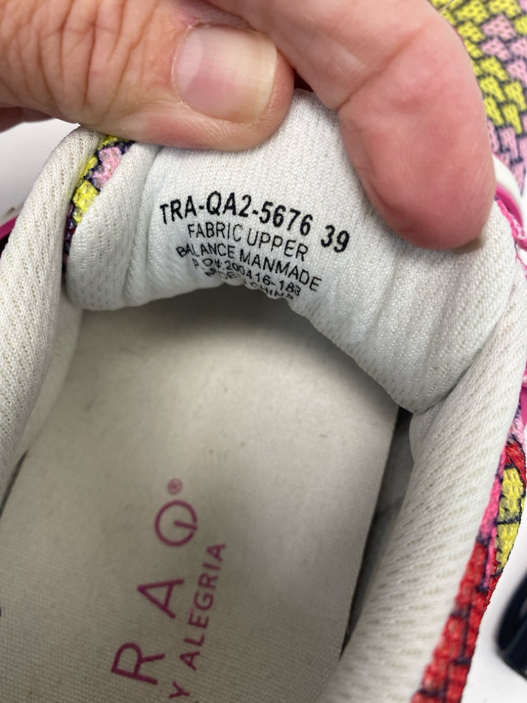 Alegria  Size 39 Pink Multi-Color Lace-up Sneakers