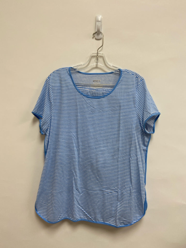 JOYSPUN Size XL Blue/White Stripes Ladies 2pc Pajamas