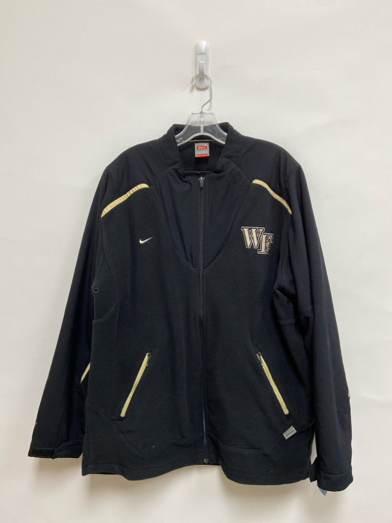 Nike Size L Black Wake Forest Zip Down Men&