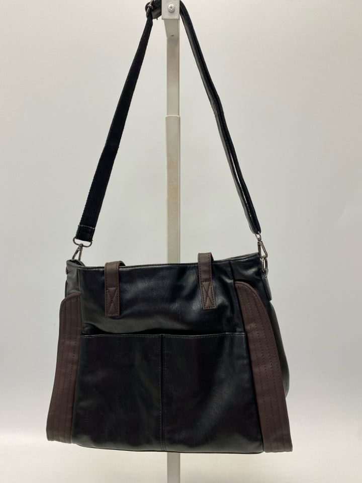 Black Dark Brown Handbag