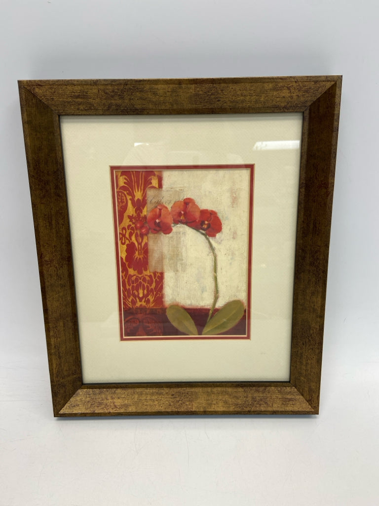 Cream Red Still Life Framed Art