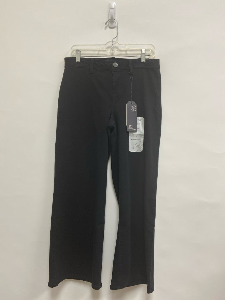 NWT 1822 Denim Size 10 Black Wide Leg Ladies Jeans