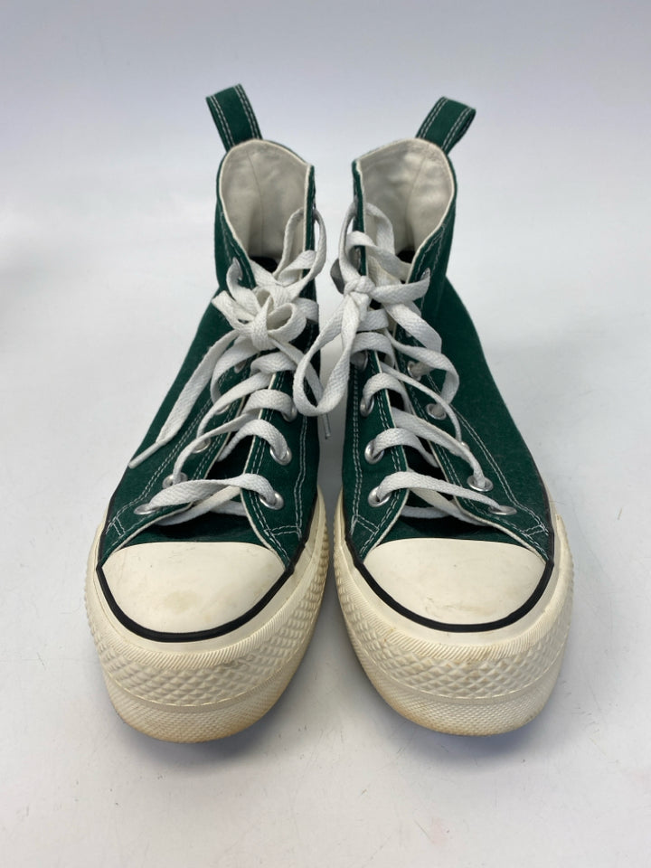 Converse US Shoe Size 8.5 Green Lace-up Sneakers