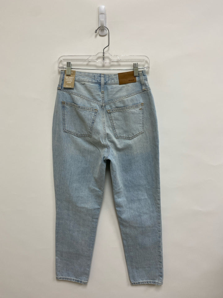 NWT Madewell Size 25 Light Blue Faded Denim Ladies Jeans