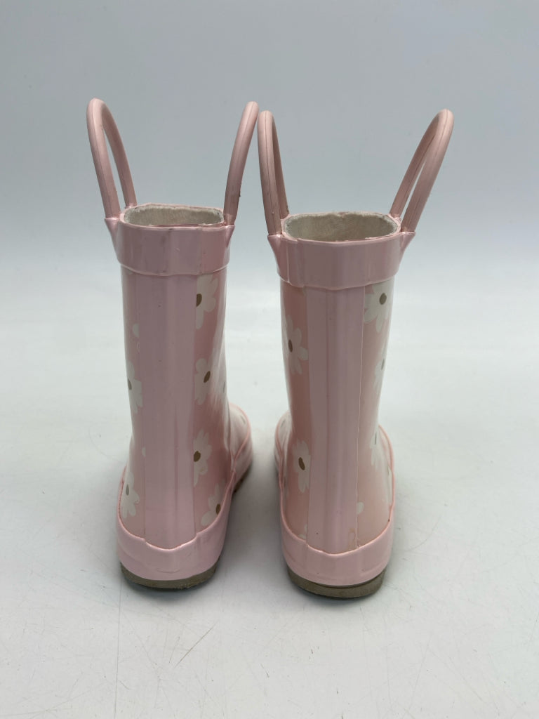 SIZE 5 Pink White/Brown Flowers Rubber Girl&