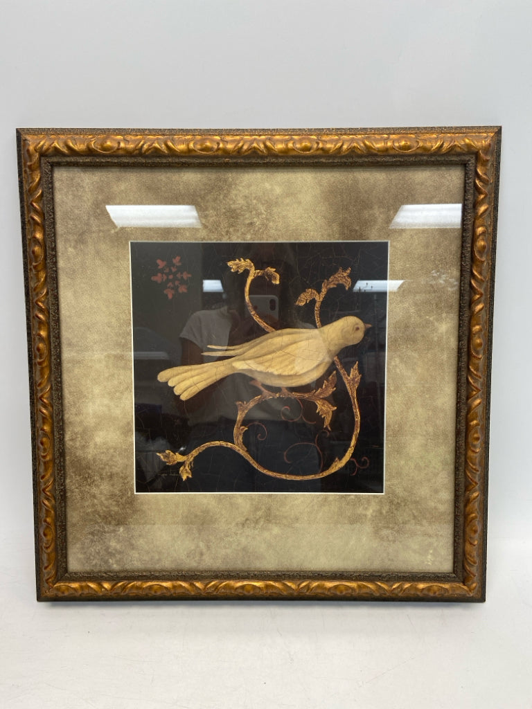 Black Cream/Gold Framed Art