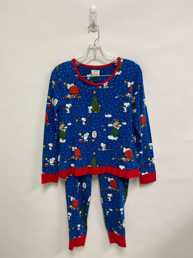 Bed Head Size S Blue White/Red Snoopy Ladies 2pc Pajamas