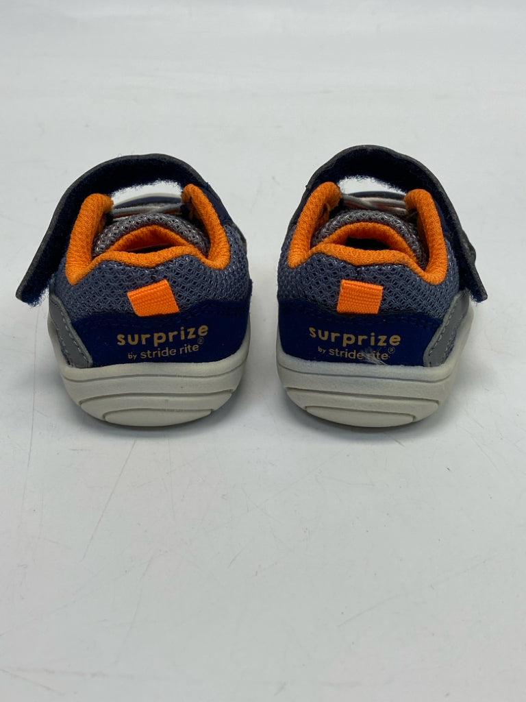 Stride Rite SIZE 3 Blue Gray/Orange Boy&