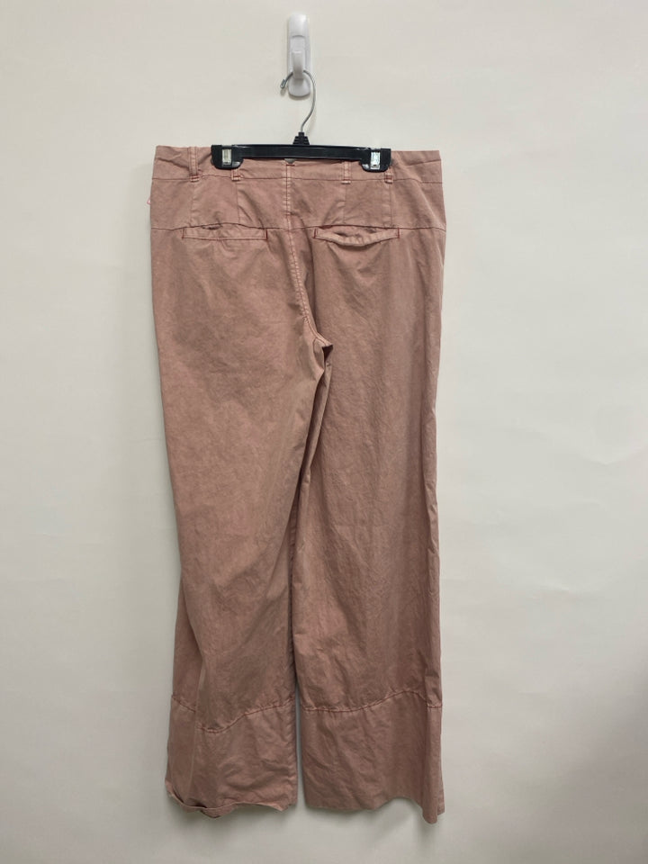Free People Size 4 Dusty Pale Pink Pleated Wide Leg Ladies Pants