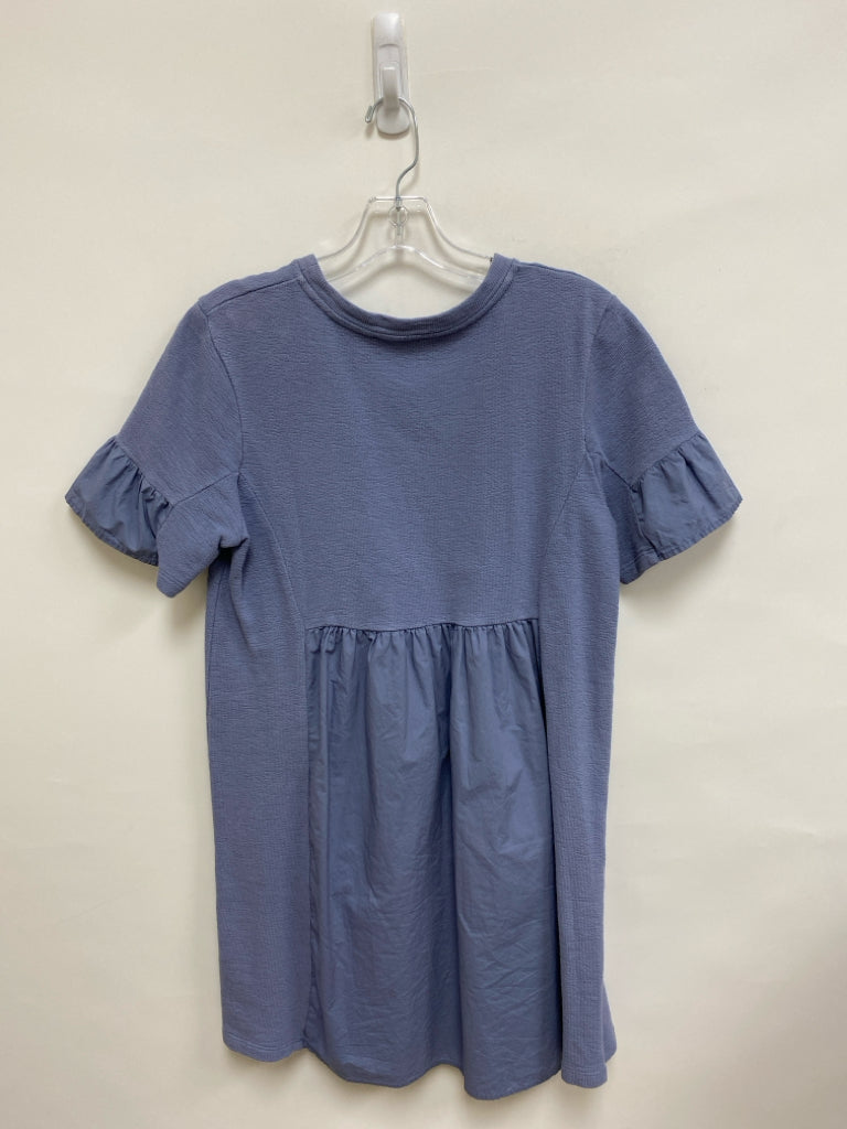 English Factory Size S Blue Short Sleeve Ladies Dress