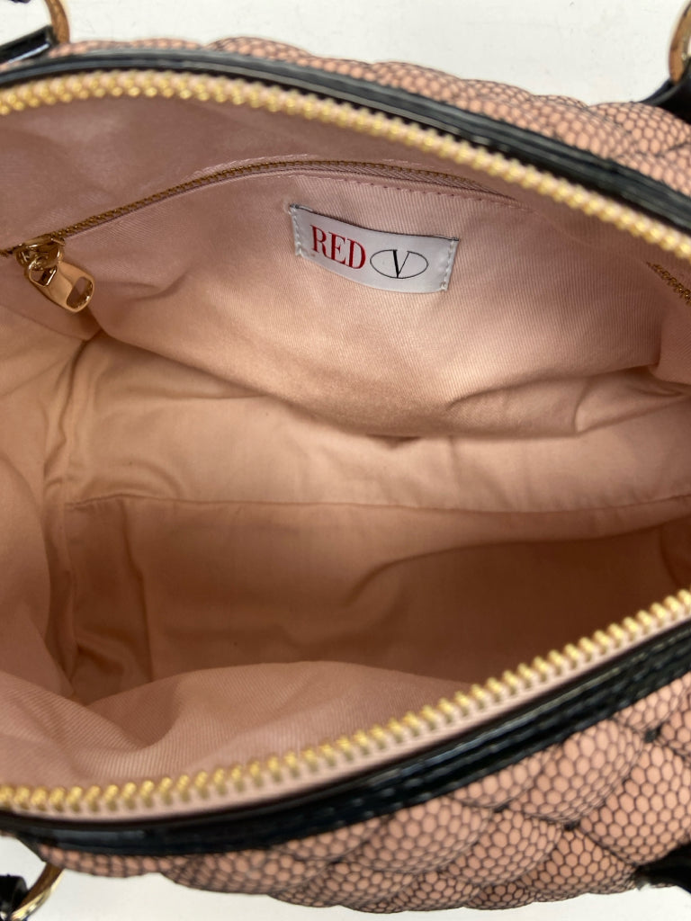 RED VALENTINO Mauve Black Quilted Handbag