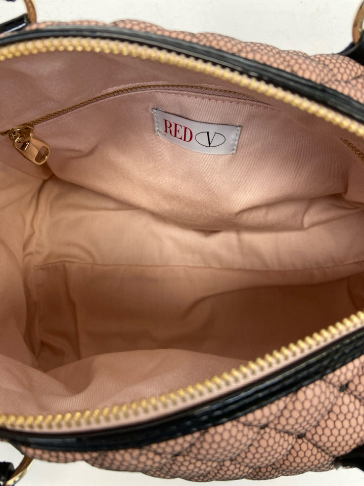 RED VALENTINO Mauve Black Quilted Handbag