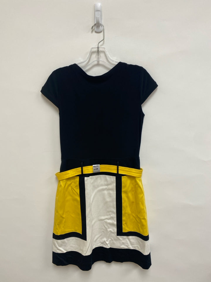 Chetta B. Size 6 Black White/Yellow Ladies Dress