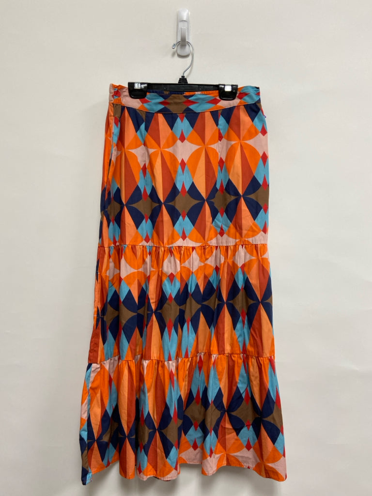 maude vivante Size XS Orange Blue/Brown Print Ladies Skirt
