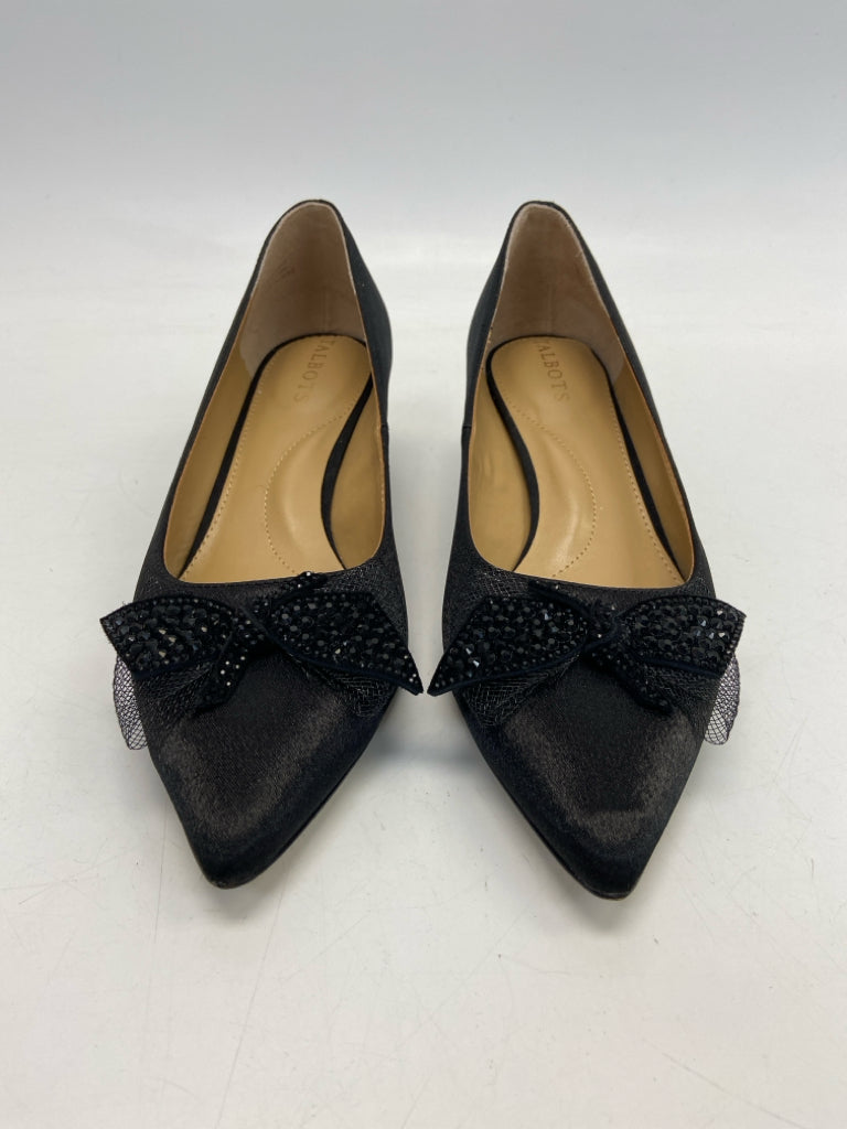 Talbots  Size 6 Black Bow(s) Beaded Heels