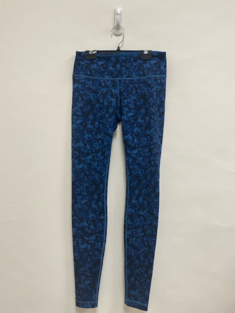 Lululemon Size 6 Blue/Black Navy Print Athletic Leggings