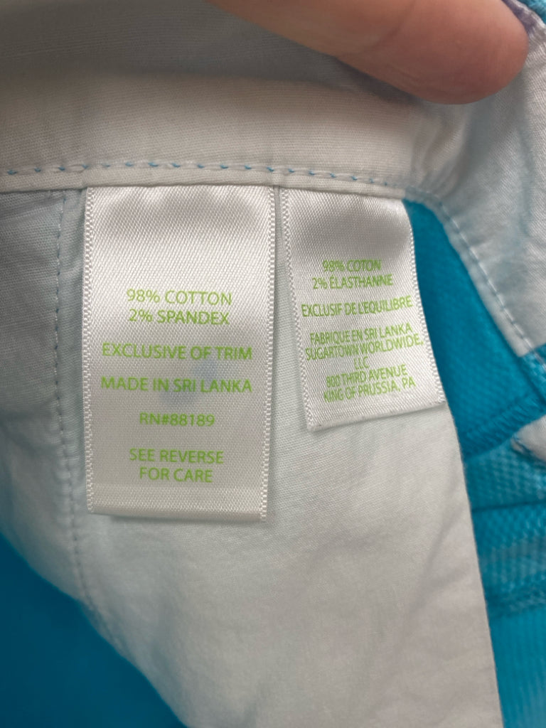 LILLY PULITZER Size 14 Aqua Texture Ladies Shorts