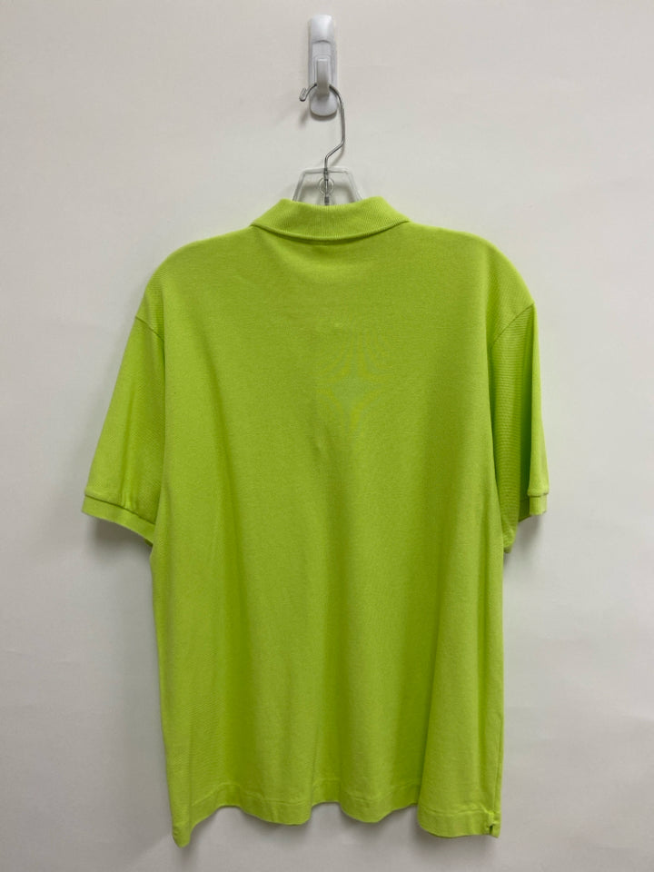 Lacoste Size L Lime Green Polo Men&
