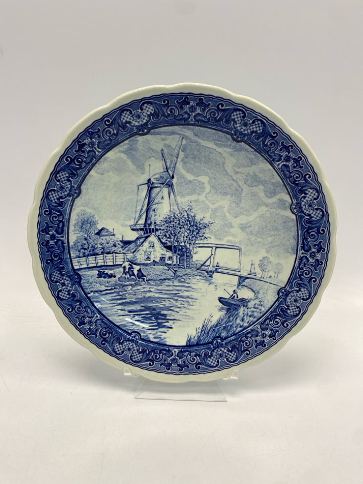 Delft Blue/White Sage Scene Plate (s)