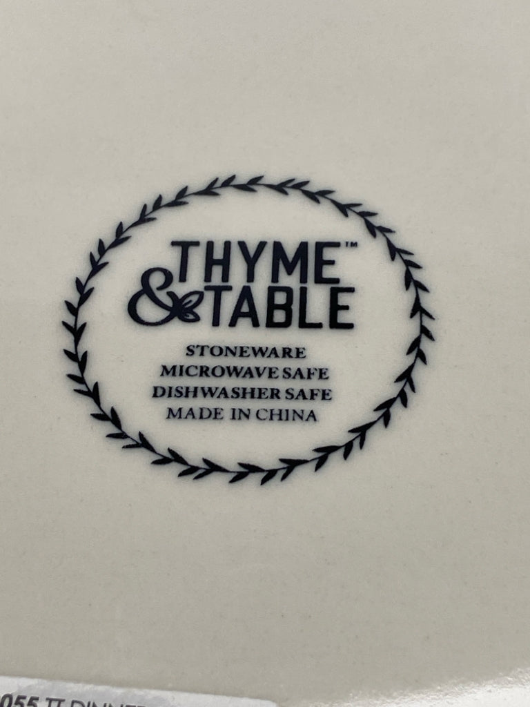 Thyme &amp; Table White Black Dots Plate (s)