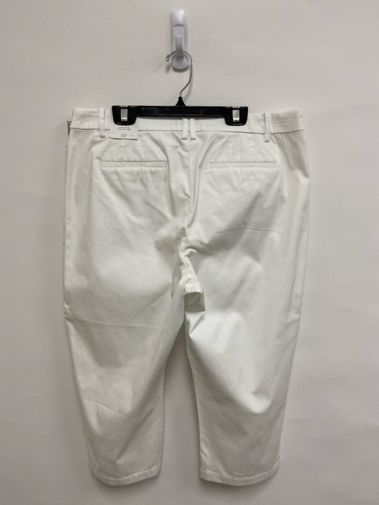 NWT Talbots Size 14P White Cropped Petite Pants