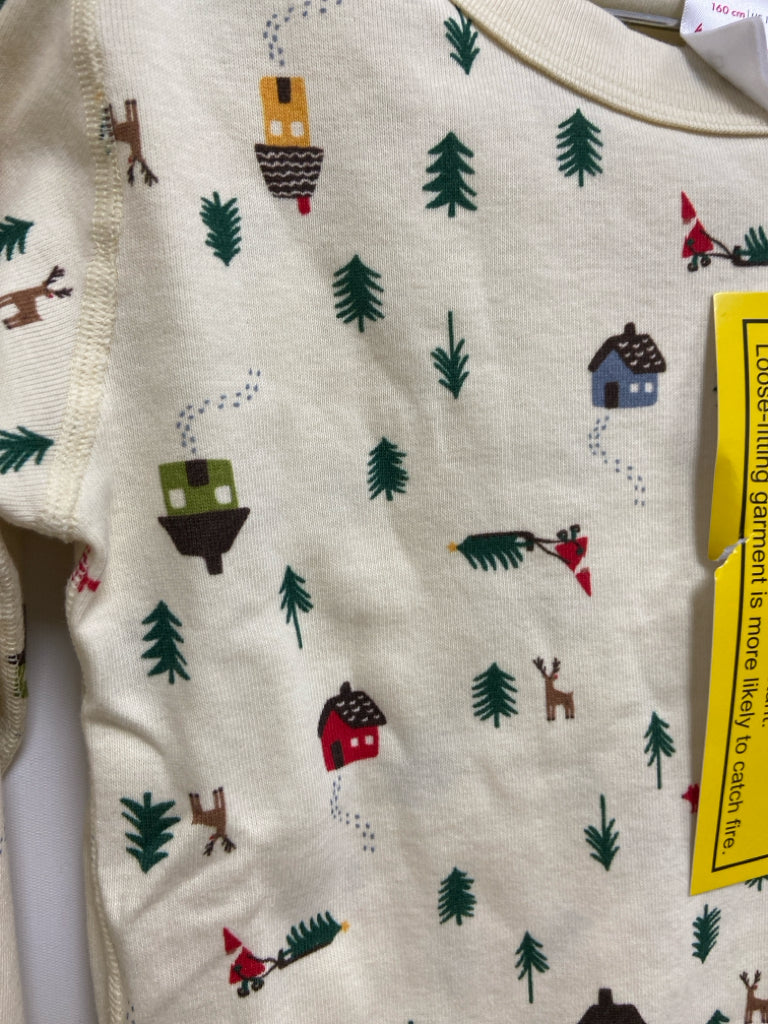 NWT hanna Andersson SIZE 14 Cream Green/Multi Camping Girl&