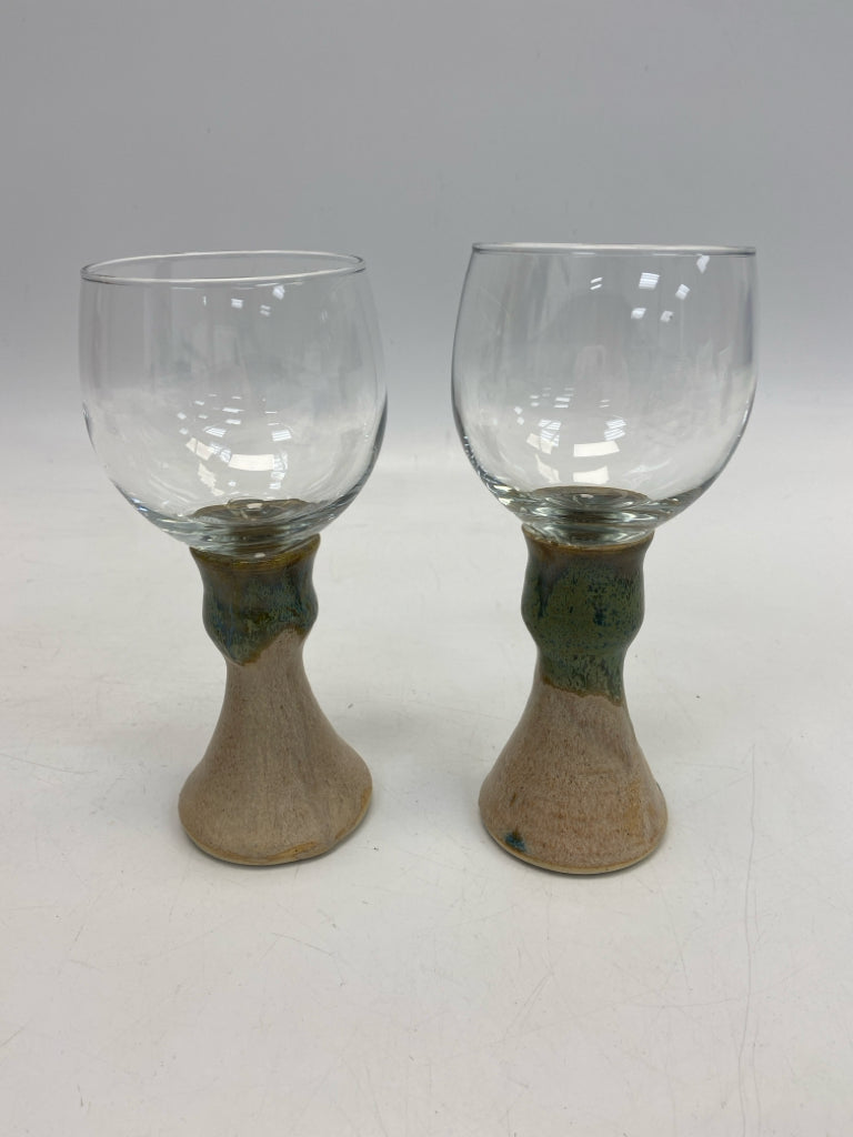 Seagrove Clear Tan/Green Glass/Pottery Pottery