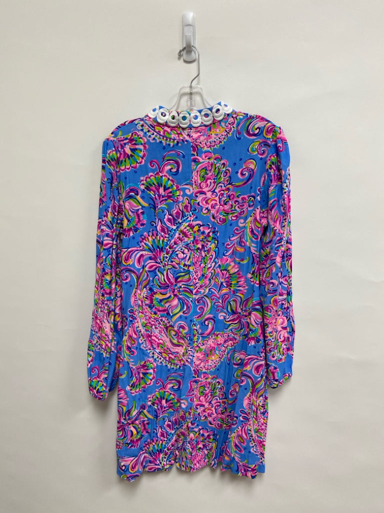 NWT LILLY PULITZER Size 12 Periwinkle Pink/Green Quarter Zip Ladies Dress