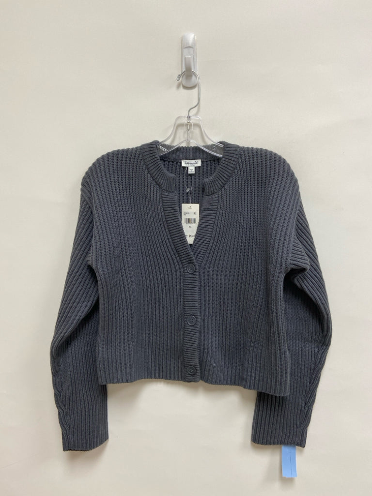 NWT Splendid Size XS Charcoal Ribbed Cardigan Ladies Sweater