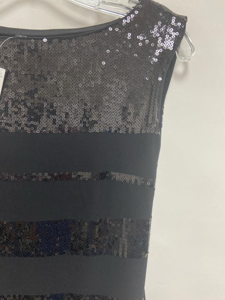 NWT Wht House/Blk Mkt Size XS Black Sequins Sleeveless Ladies Dress