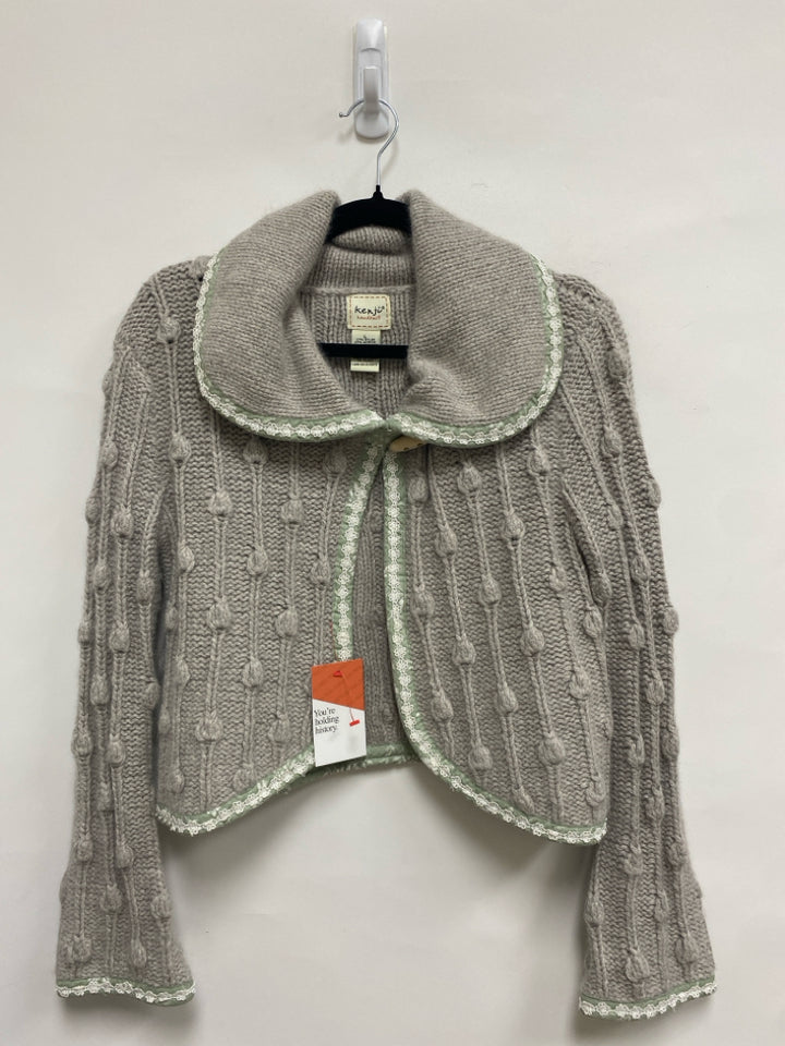 NWT Size L Gray Texture Drape Ladies Sweater