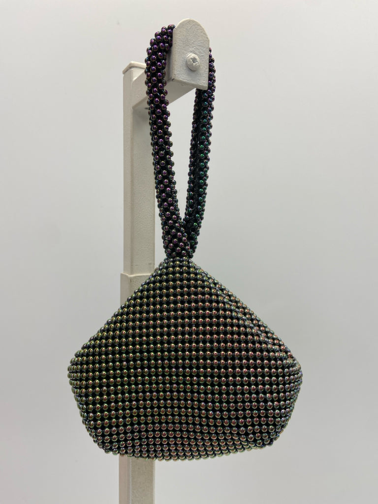 Multi-Color Iridescent Beaded Handbag