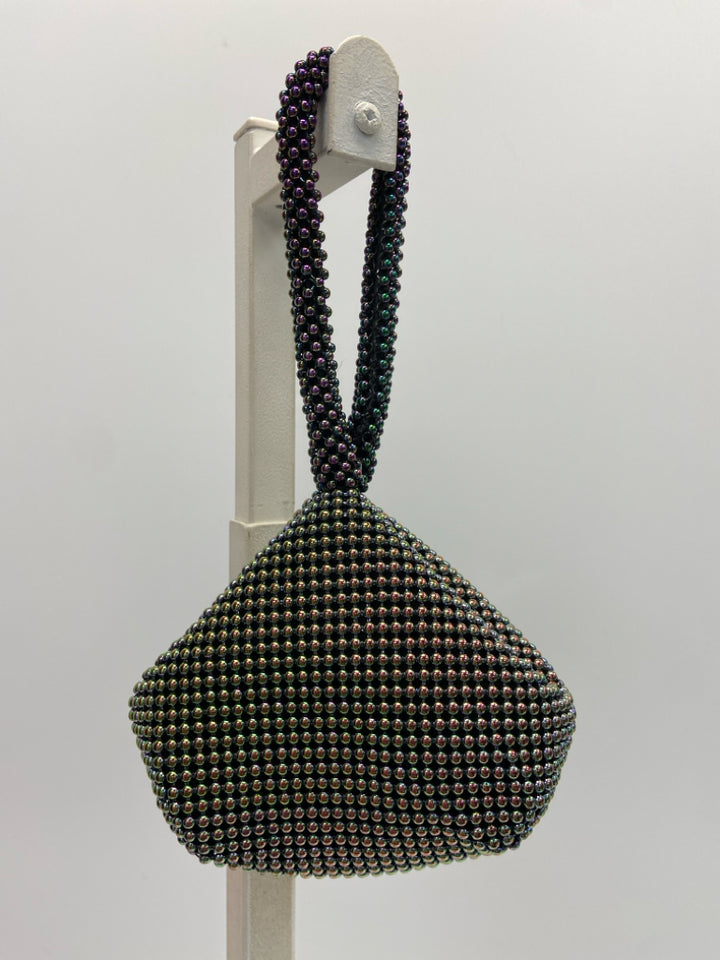Multi-Color Iridescent Beaded Handbag