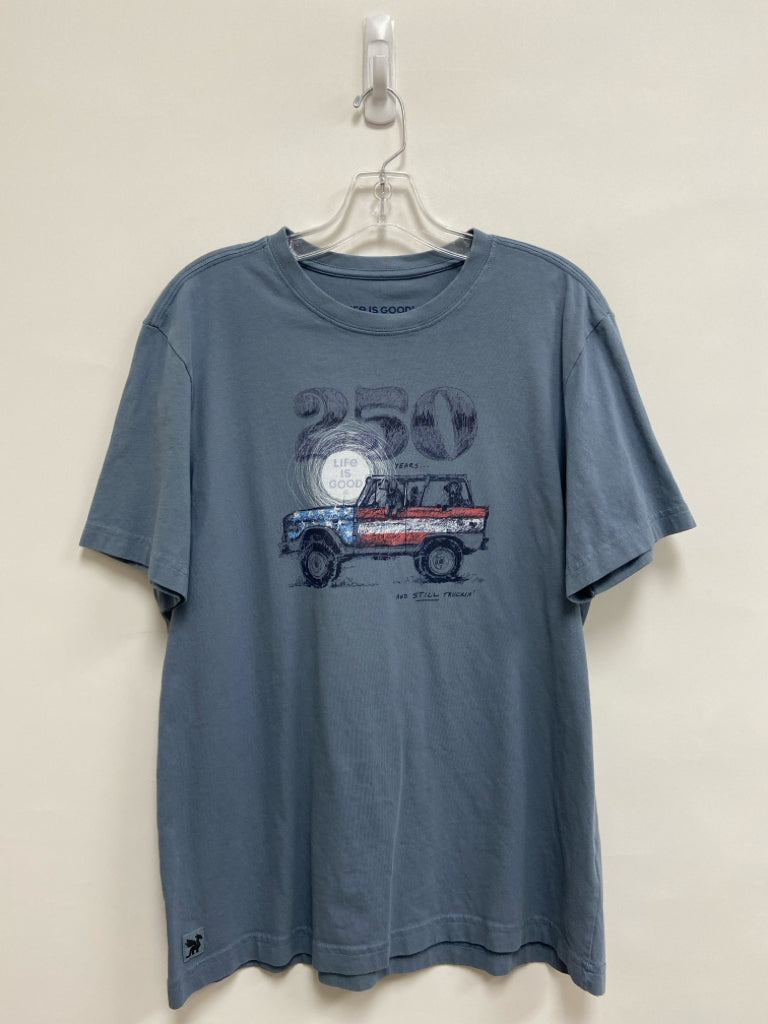 Life is Good Size M Slate Blue Jeep(s) Men&