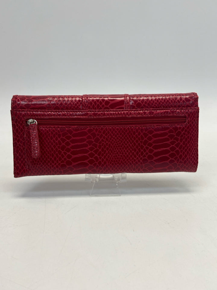 NWT Kate Landry Dark Red Embossed Wallet