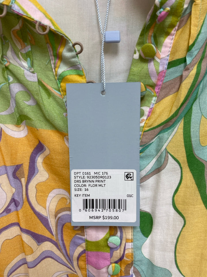 NWT Antonio Melani  SIZE  16 Pastels Swirl Plus Size Dress