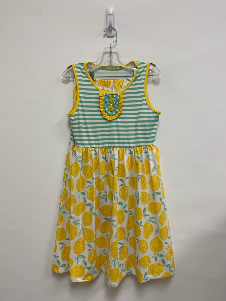 Millie Loves Lily SIZE 12 Aqua/Wht Yellow Sleeveless Girl&