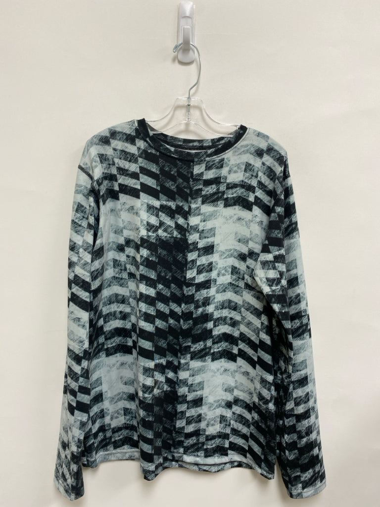 Obermeyer SIZE 16/18 Gray/Blk Checkered Long Sleeve Boy&