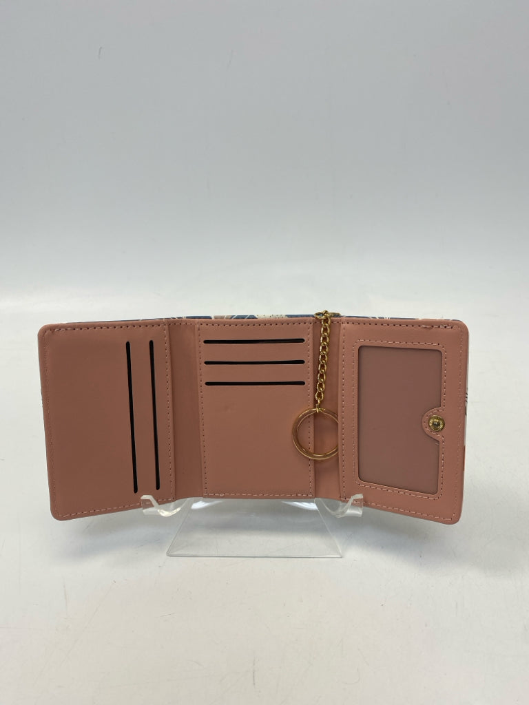 Cream Blue/Coral Wallet