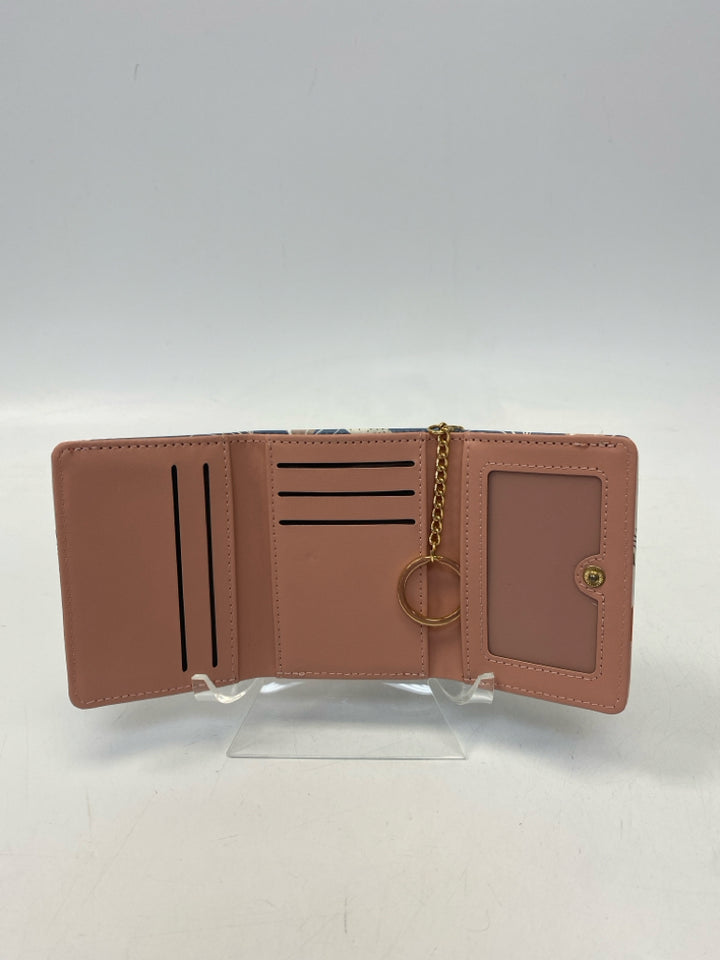 Cream Blue/Coral Wallet