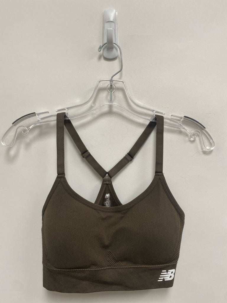 New Balance Size L Brown Athletic  Bra