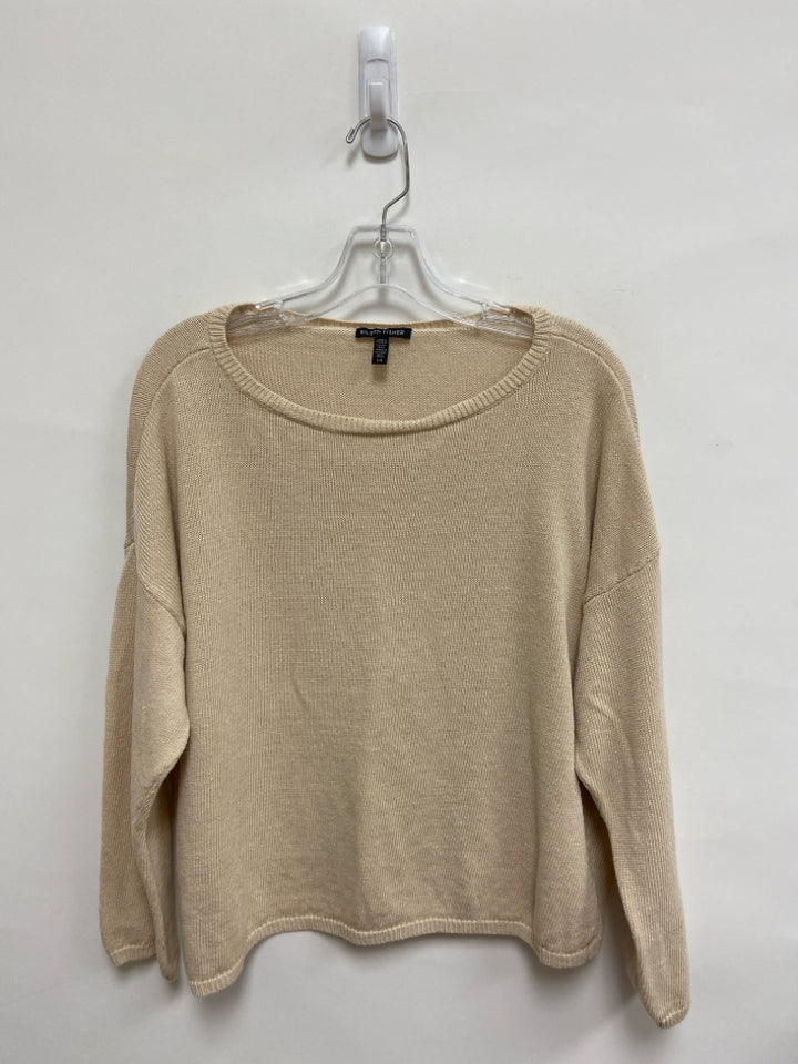 Eileen Fisher Size L Beige Linen Blend Ladies Sweater