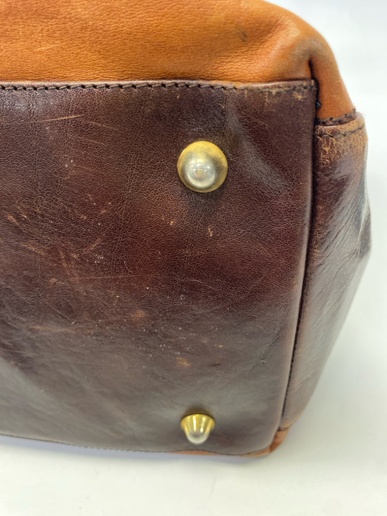 Camel Brown Leather Handbag