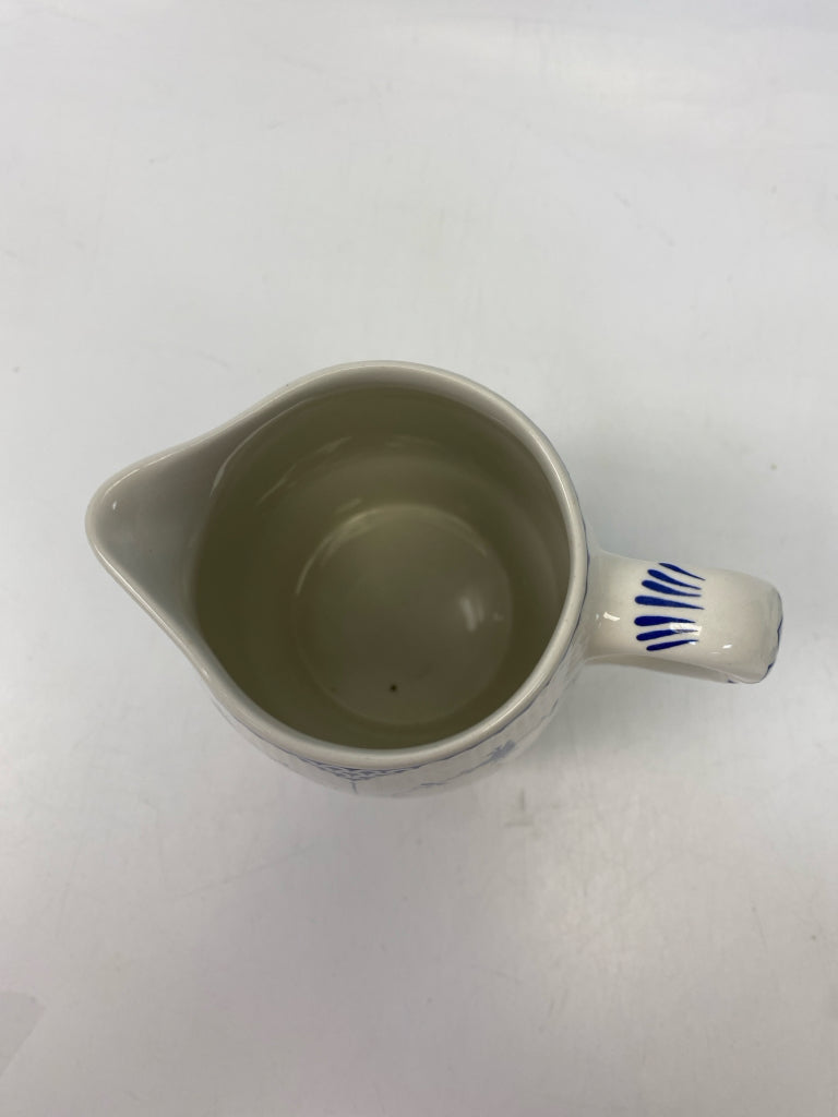 White Blue Pitcher