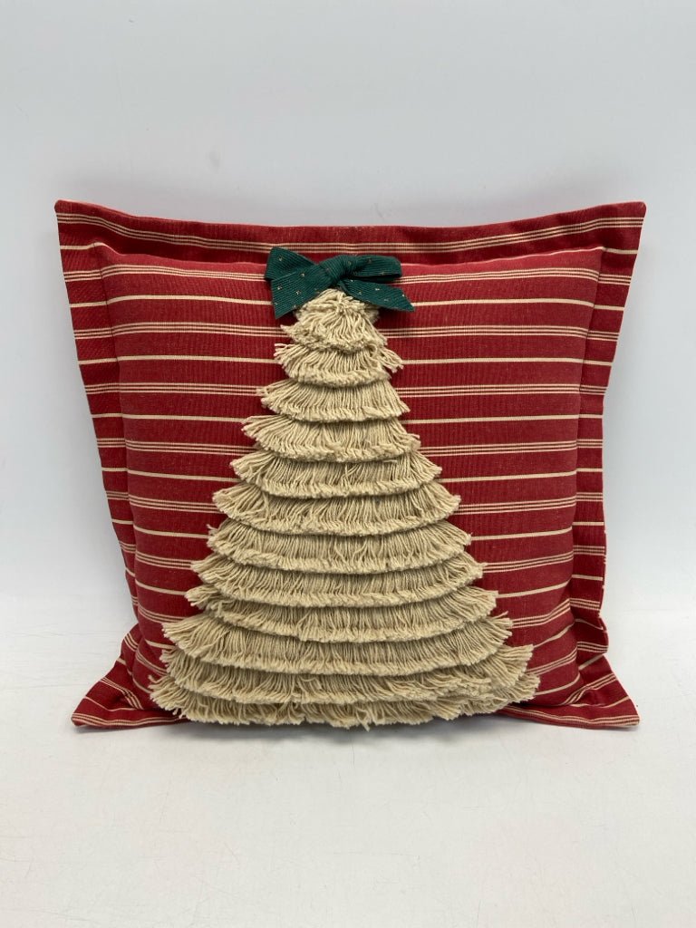 Red Tan Striped Christmas