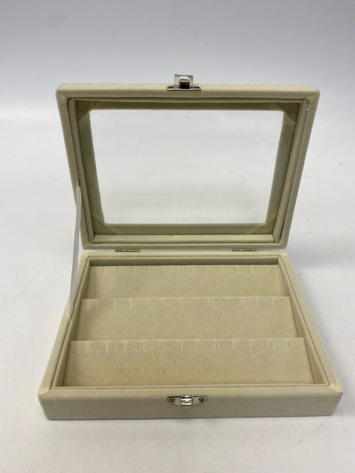 Cream Clear Jewelry Box
