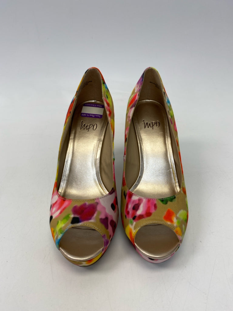 Impo  Size 7.5 Multi-Color Flower(s) Heels